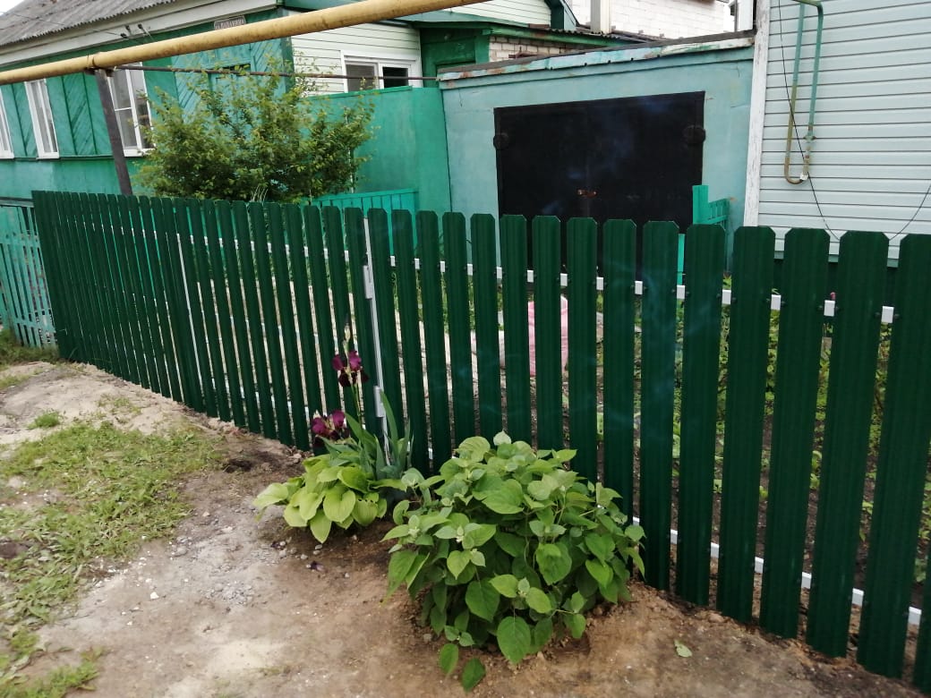 Комбинированный забор 25м штакетник и профлист, ворота, калитка фото8 в Брянске