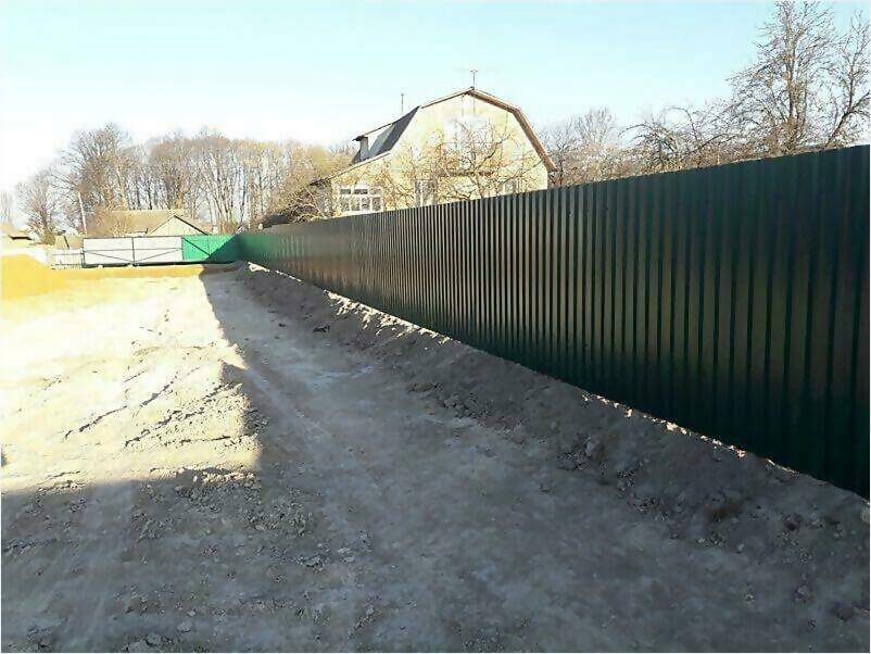 Забор, ворота, калитка из зеленого профлиста 150м фото 4 в Брянске