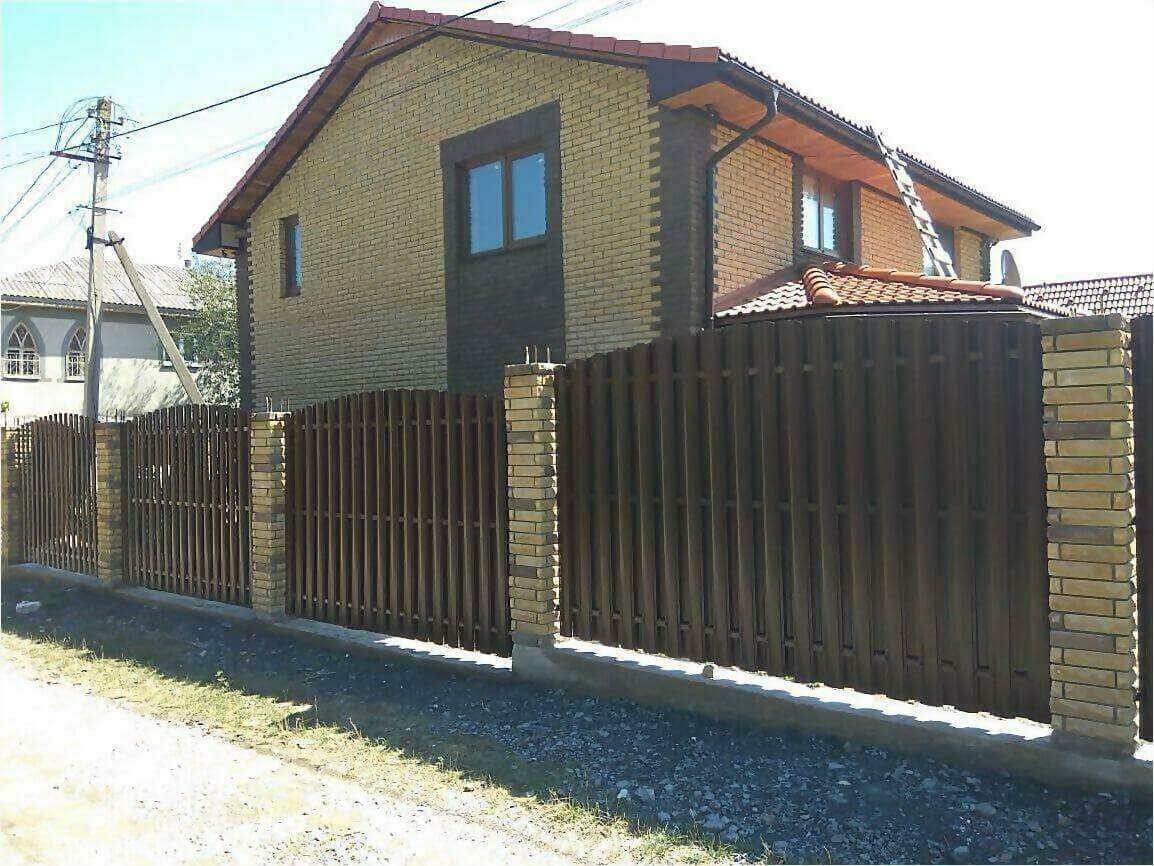 забор из штакетника 110м фото6 в Брянске