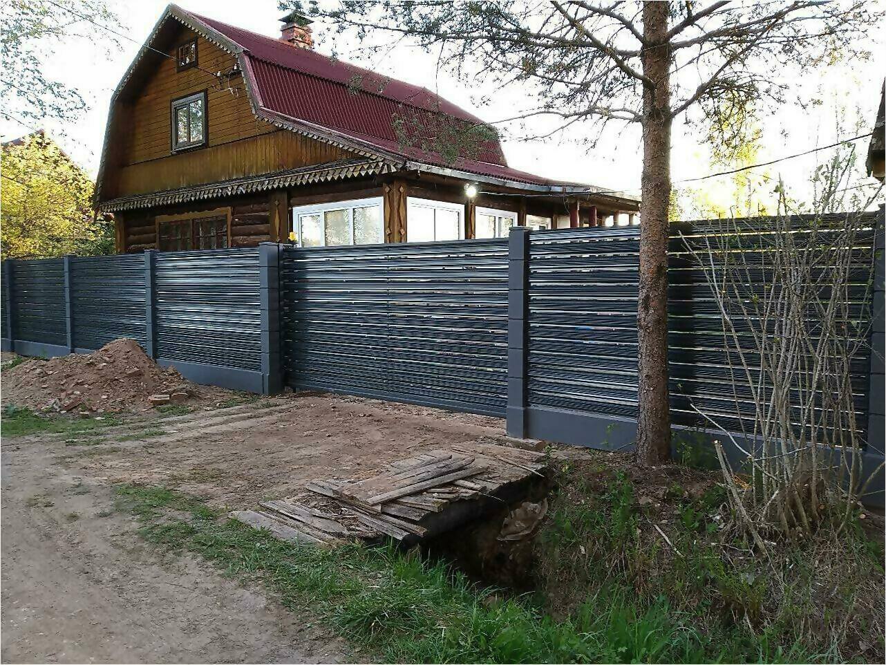 забор-ранчо из штакетника 75м фото4 в Брянске