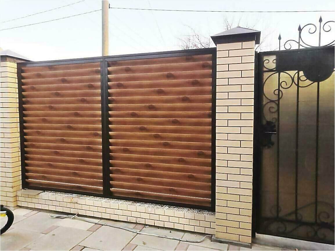 Забор жалюзи 50м светлое дерево фото8 в Брянске