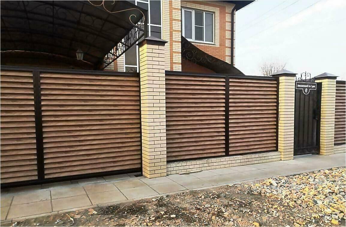 Забор жалюзи 50м светлое дерево фото5 в Брянске