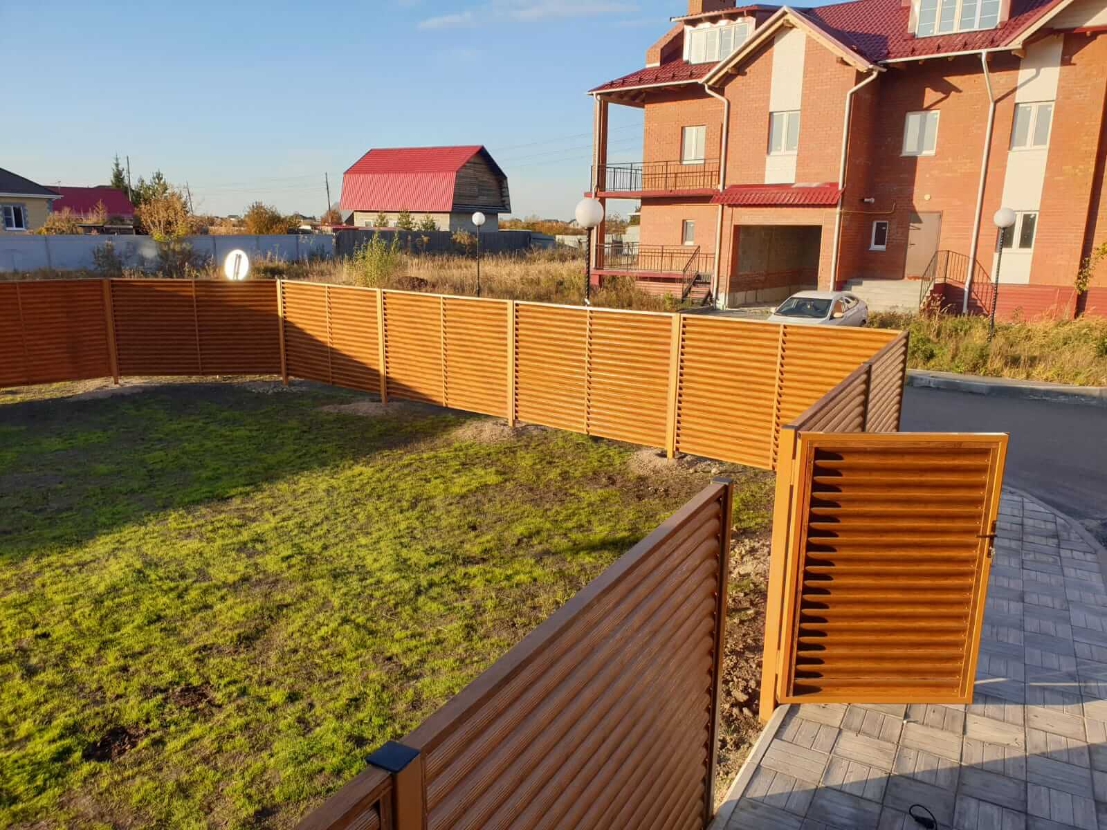 Забор-жалюзи 90м Орех фото10 в Брянске