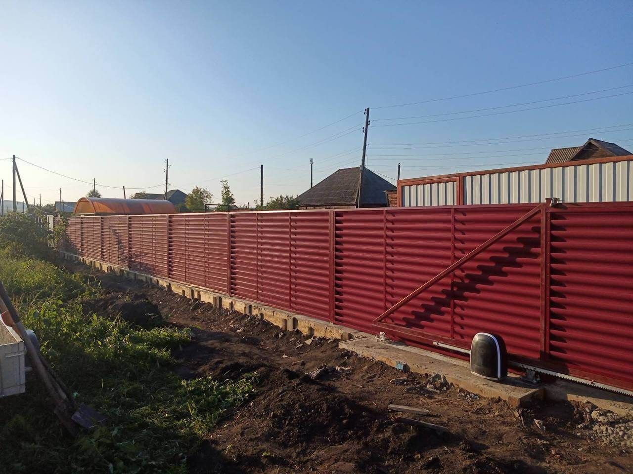 Забор-жалюзи 44м RAL3005/3005 Красное Вино двусторонний фото 3 в Брянске