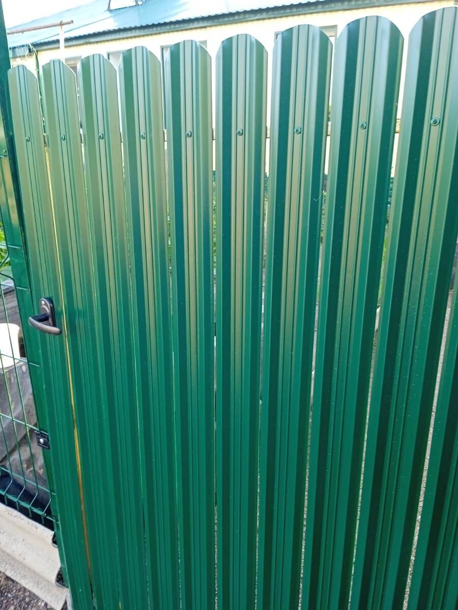 Калитка из штакетника ЭКО-М RAL6005/6005 Зеленый Мох двусторонний фото 2 в Брянске