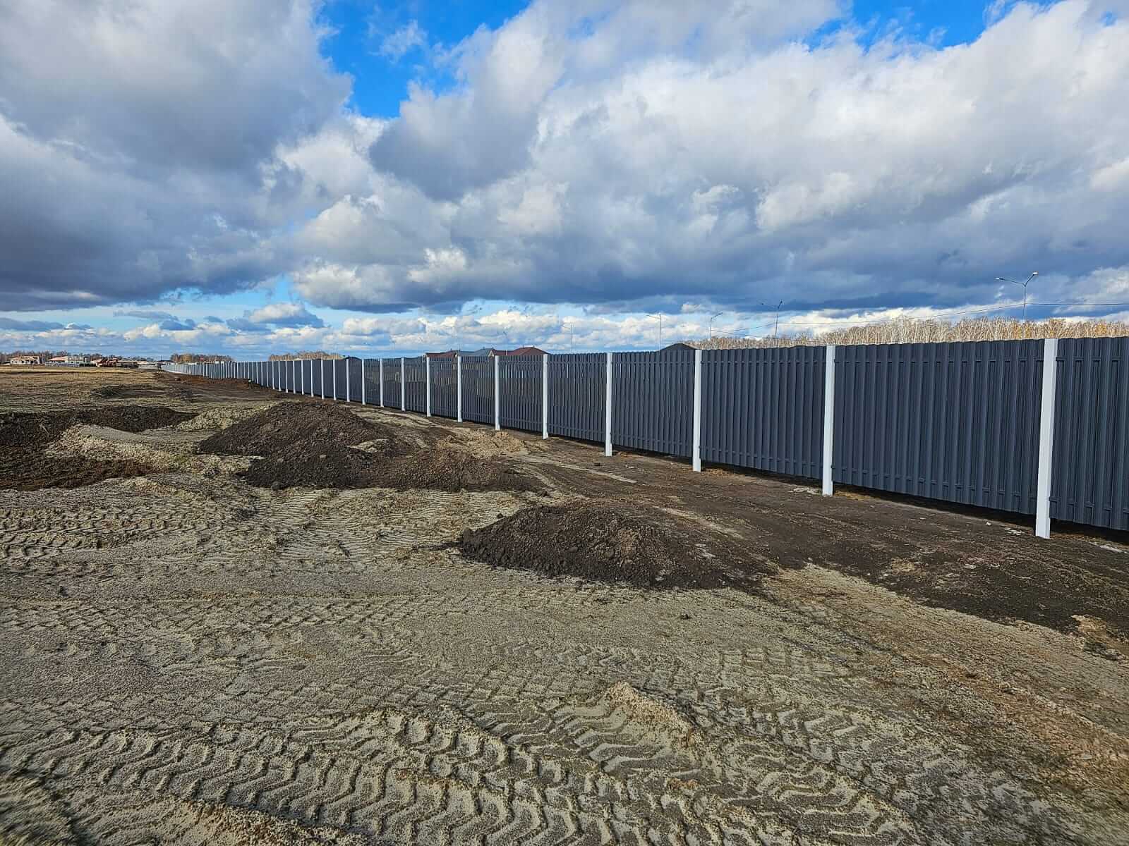 Забор из евроштакетника 234м RAL7024/7024 Серый Графит двусторонний фото 8 в Брянске