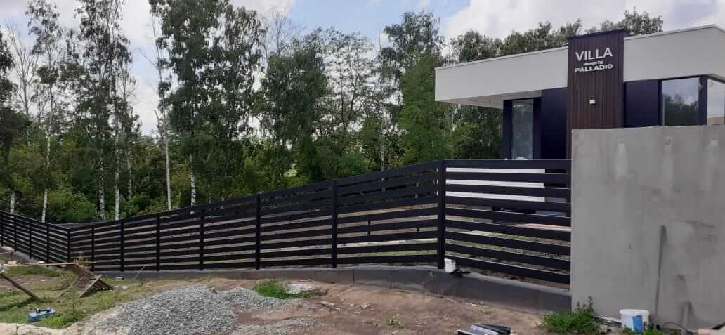 Забор-ранчо из металлопланкена 48м RAL9005 Черный МАТТЕ фото 2 в Брянске