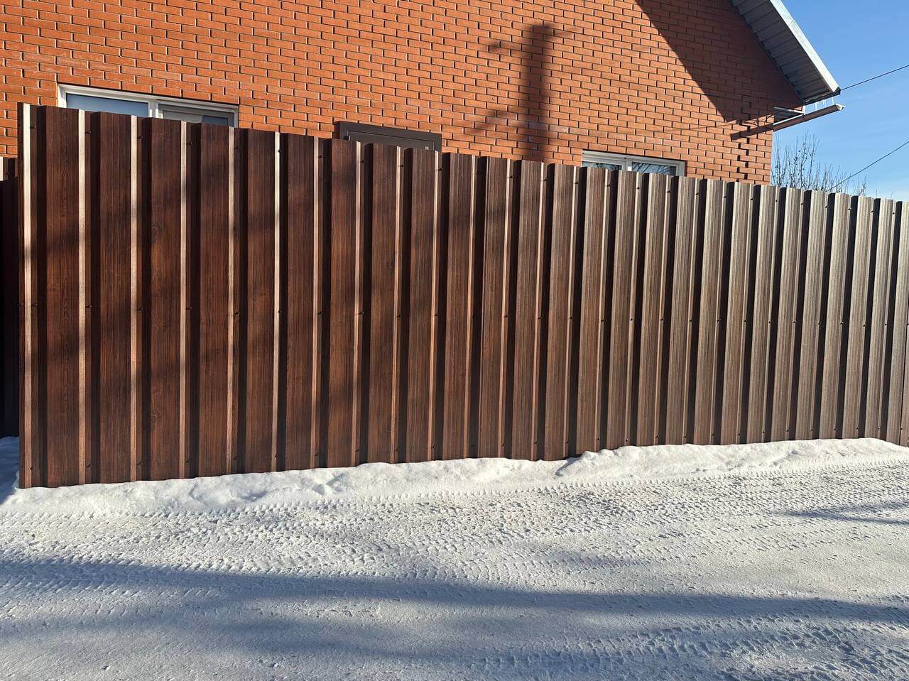 Забор из профнастила НС-21 22м Античное Дерево Принтек фото 4 в Брянске