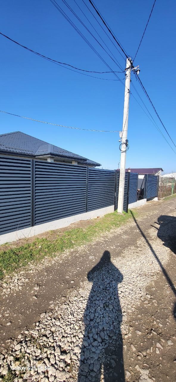 Забор из ламелей еврожалюзи 30м RAL7024/7024 Серый Графит двусторонний фото 1 в Брянске