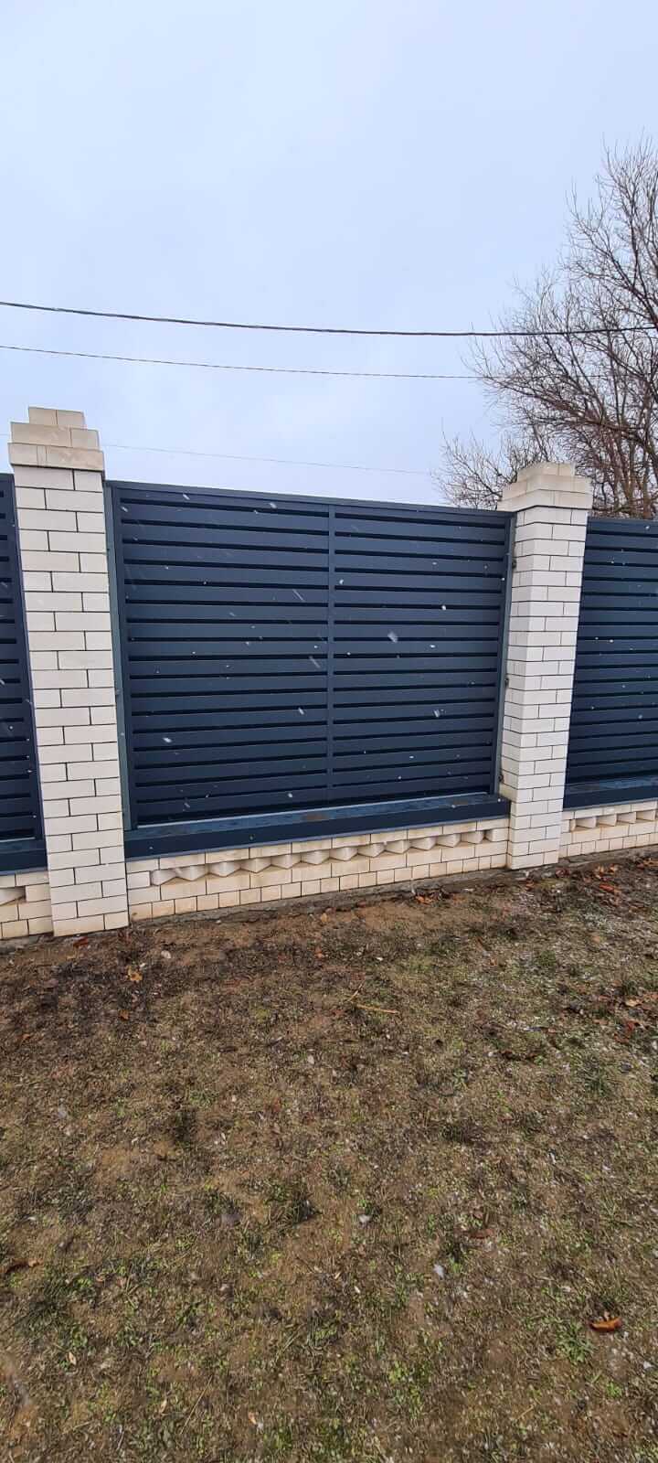 Забор-жалюзи из ламелей Хай-Тек 23м RAL7024/7024 Серый Графит двусторонний МАТТЕ фото 1 в Брянске