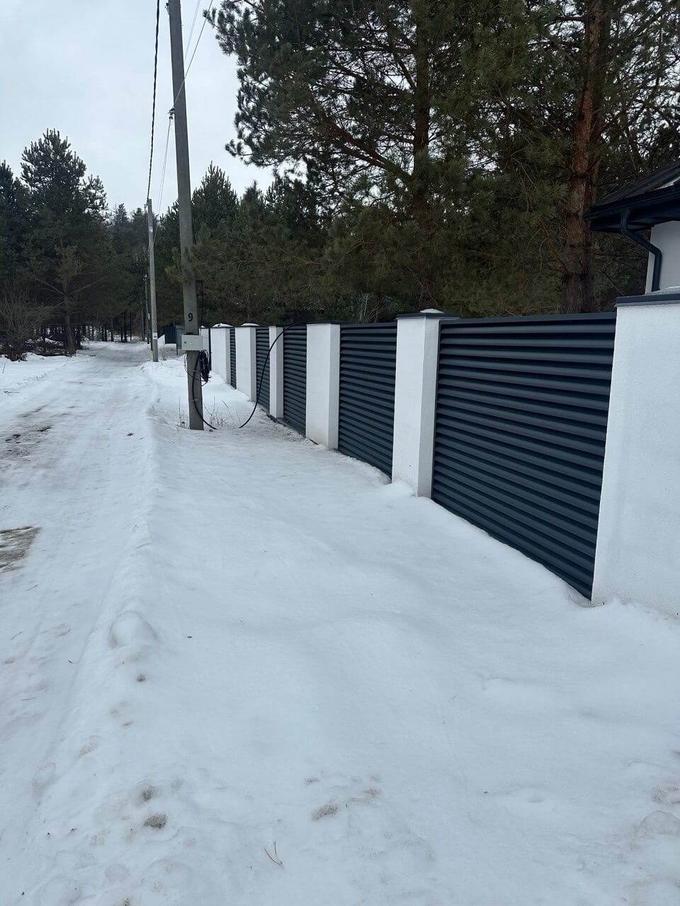 Забор-жалюзи 76м RAL7024/7024 Серый Графит двусторонний МАТТЕ фото 5 в Брянске
