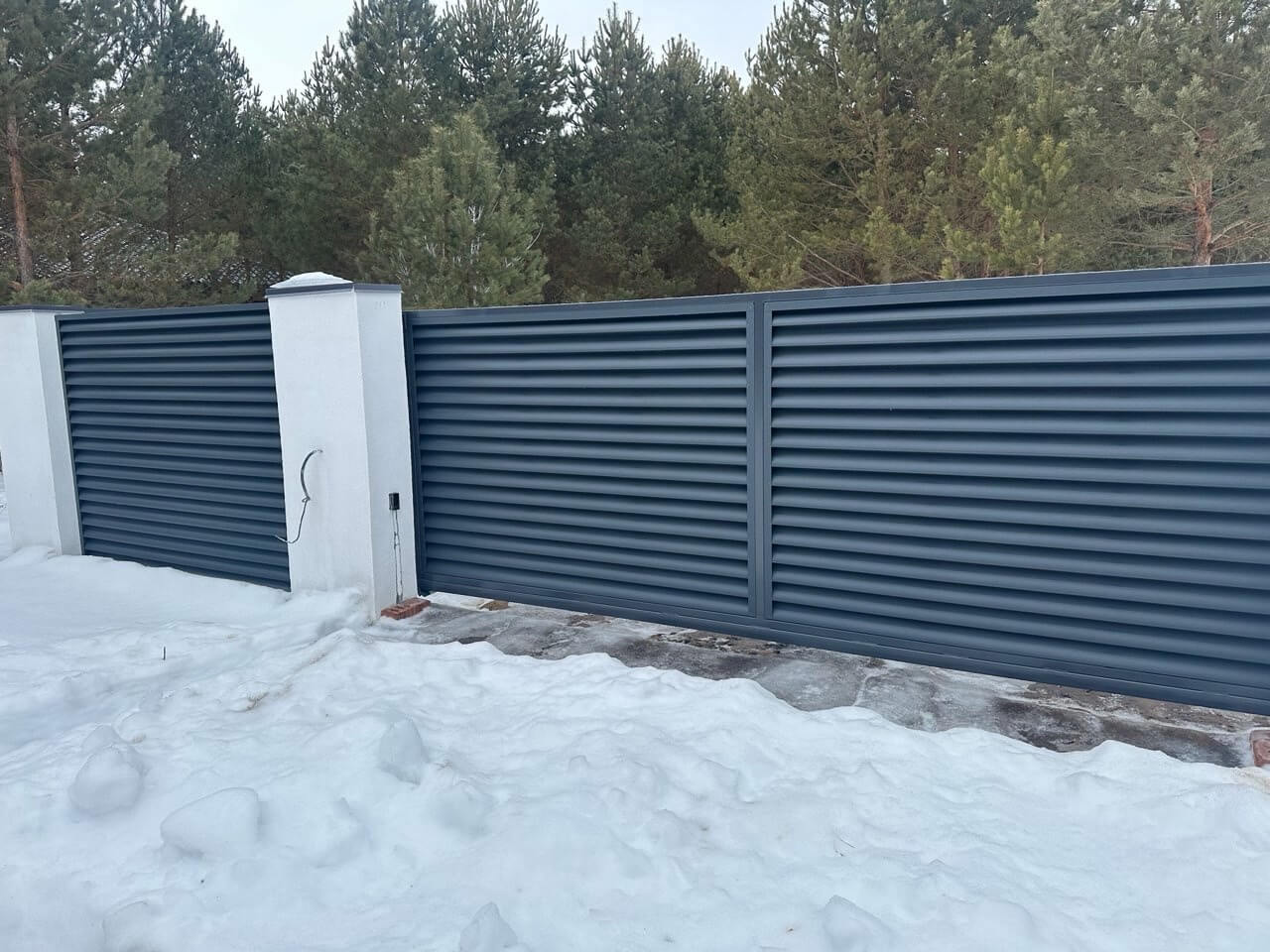 Забор-жалюзи 76м RAL7024/7024 Серый Графит двусторонний МАТТЕ в Брянске