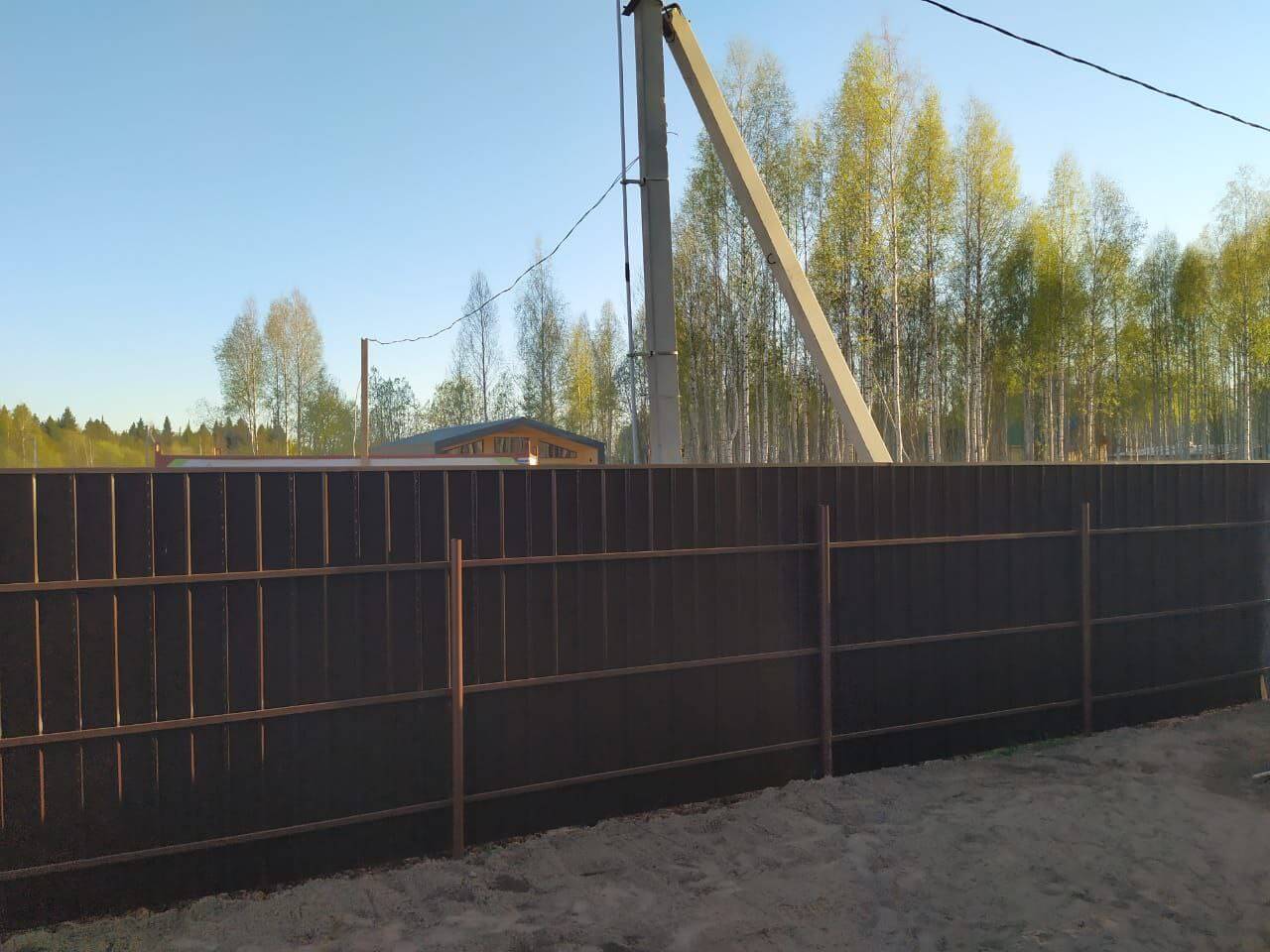 Забор из металлосайдинга ЕВРО-БРУС 25м Темный Каштан 3D Принтек фото 5 в Брянске