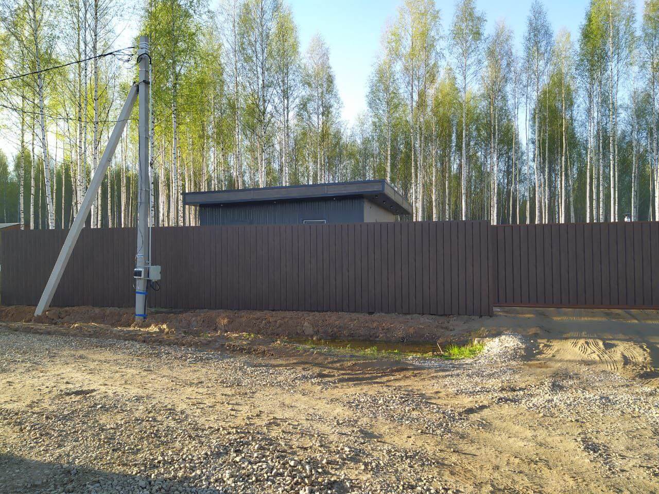 Забор из металлосайдинга ЕВРО-БРУС 25м Темный Каштан 3D Принтек фото 1 в Брянске