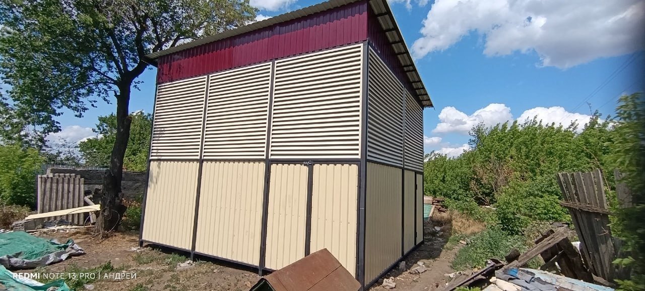 Сенник из ламелей еврожалюзи RAL1015 Слоновая Кость фото 2 в Брянске
