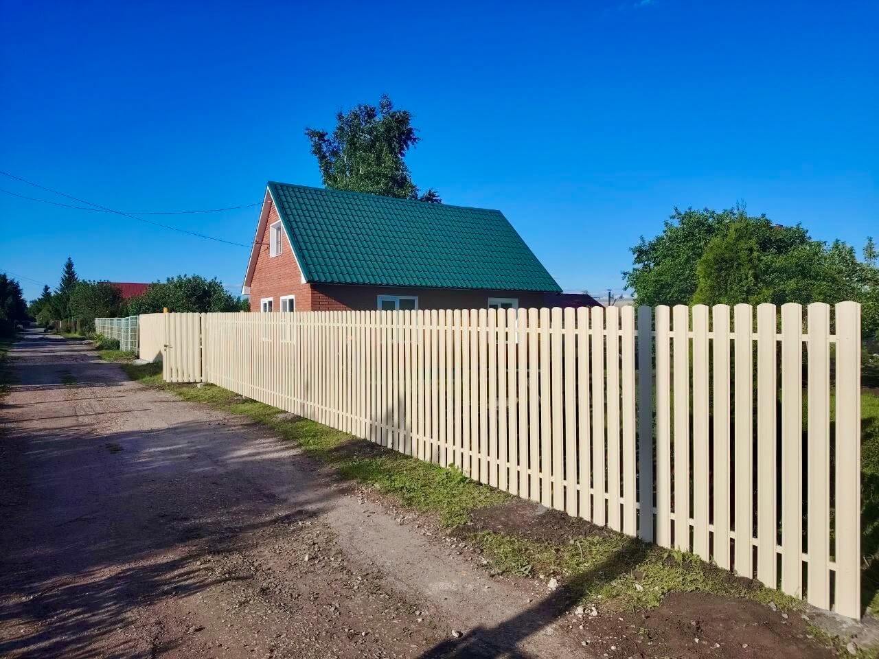 Забор из евроштакетника 16м RAL1015/1015 Слоновая Кость двусторонний в Брянске