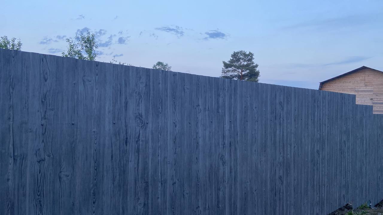 Забор из профнастила НС-10 42м Светлая Береза SteelArt фото 4 в Брянске