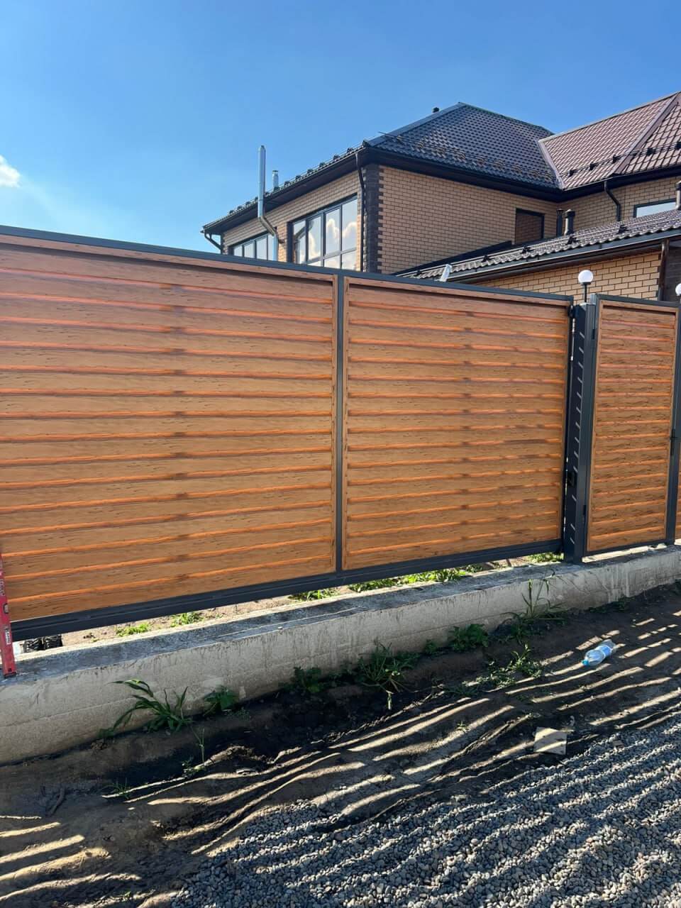 Забор-жалюзи из ламелей Хай-Тек 57м Кипарис 2xPrintech двусторонний фото 3 в Брянске
