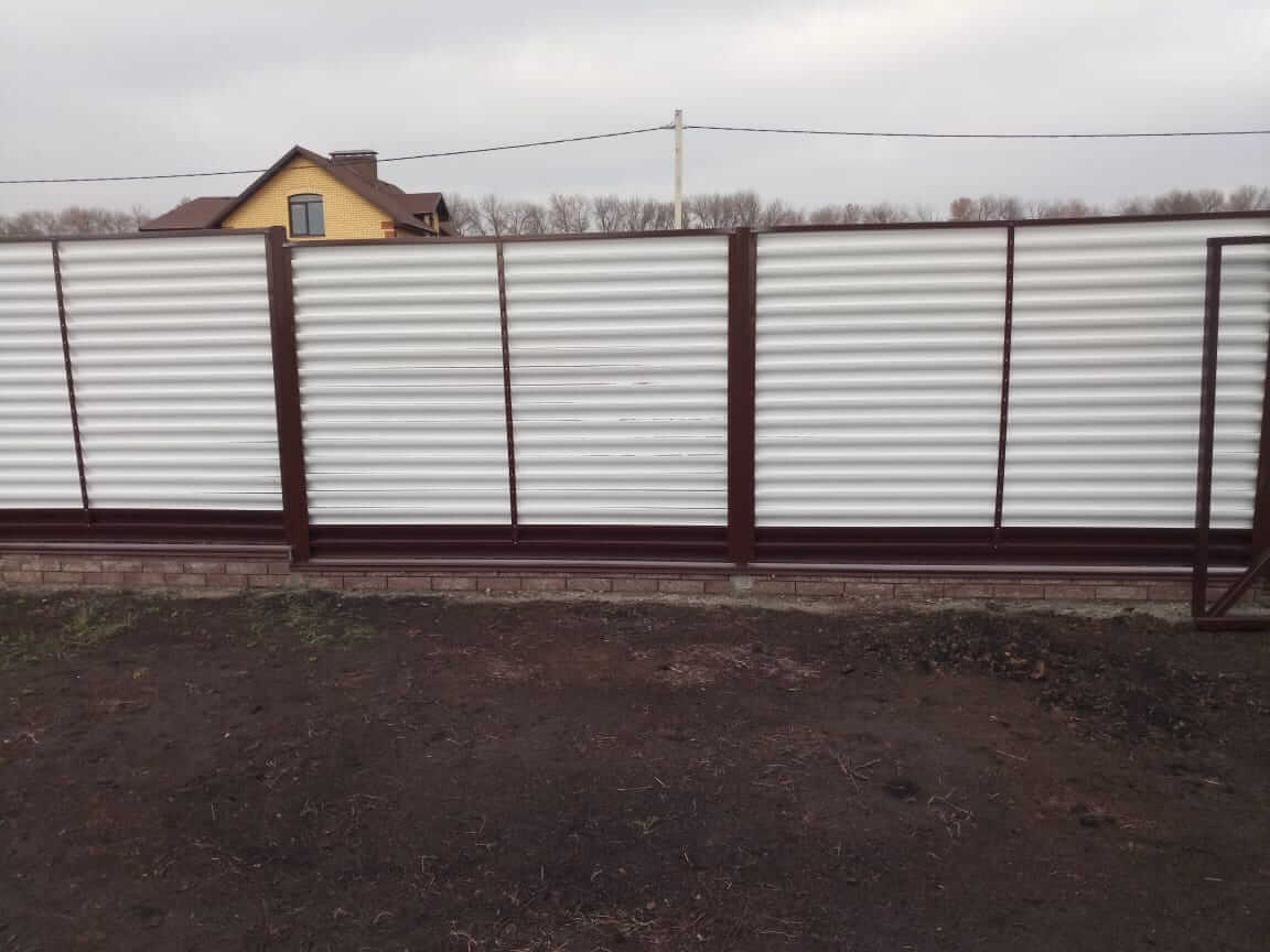 Забор-жалюзи 22м RAL9003/9003 Белый двусторонний фото 1 в Брянске