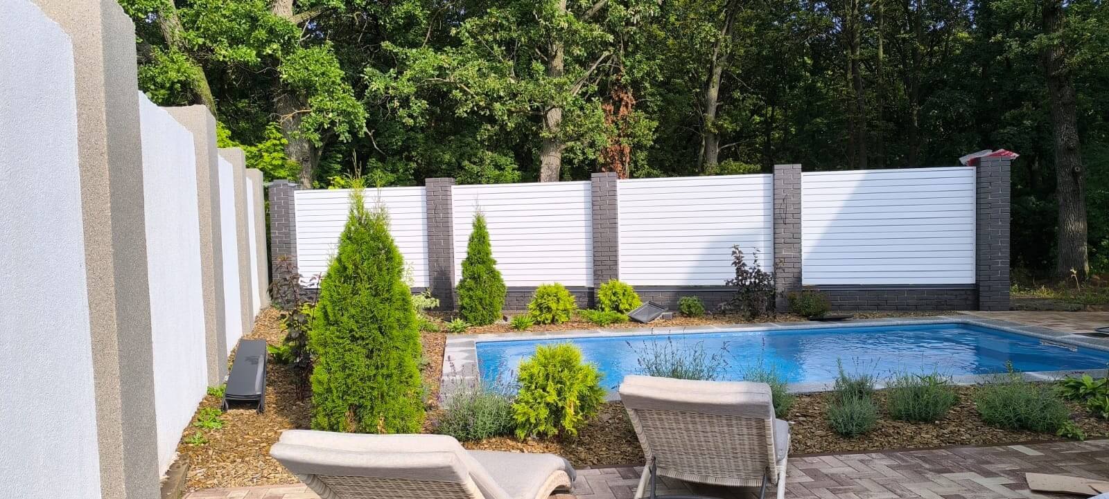 Забор-жалюзи из ламелей Хай-Тек 54м RAL9003 Белый фото 1 в Брянске